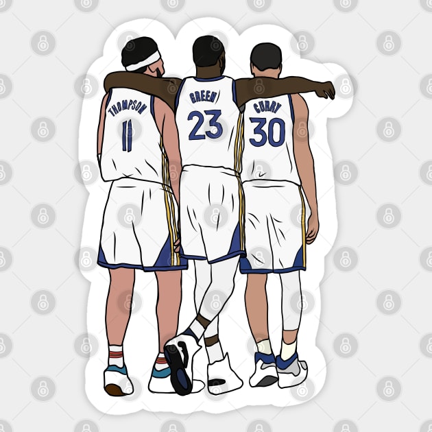 Klay, Draymond & Steph Sticker by rattraptees